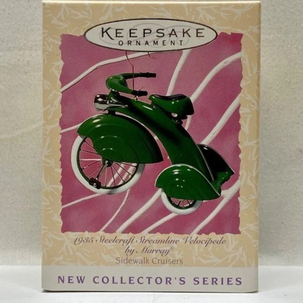 Vintage Christmas Ornament 1935 Steelcraft Streamline Velocipede Hallmark 1997